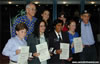 Allan Snyder and Dr Karl with winners of the 2000 Creative Mind Prize